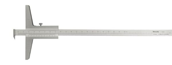 Depth Gauge 0-500 mmx0,02 mm with removable hook (100 mm bridge)